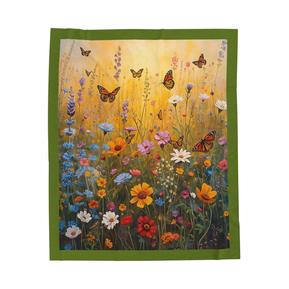 Butterfly Wildflower Blanket
