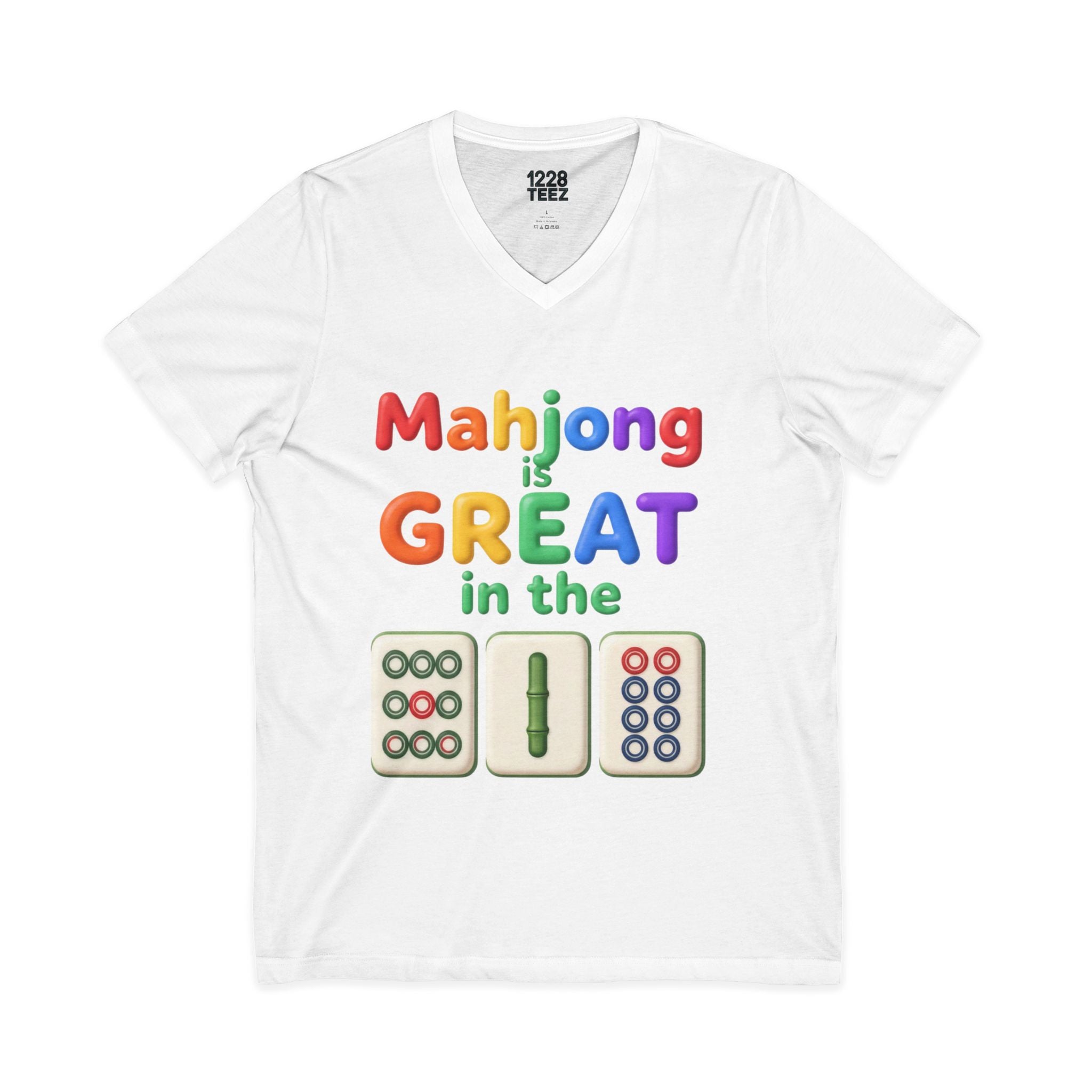 Mahjong 918 V-Neck T-Shirt | Funny Game Night Unisex Tee