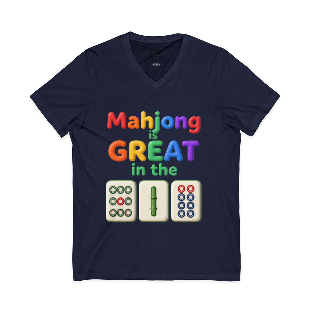 Mahjong 918 V-Neck T-Shirt | Funny Game Night Unisex Tee