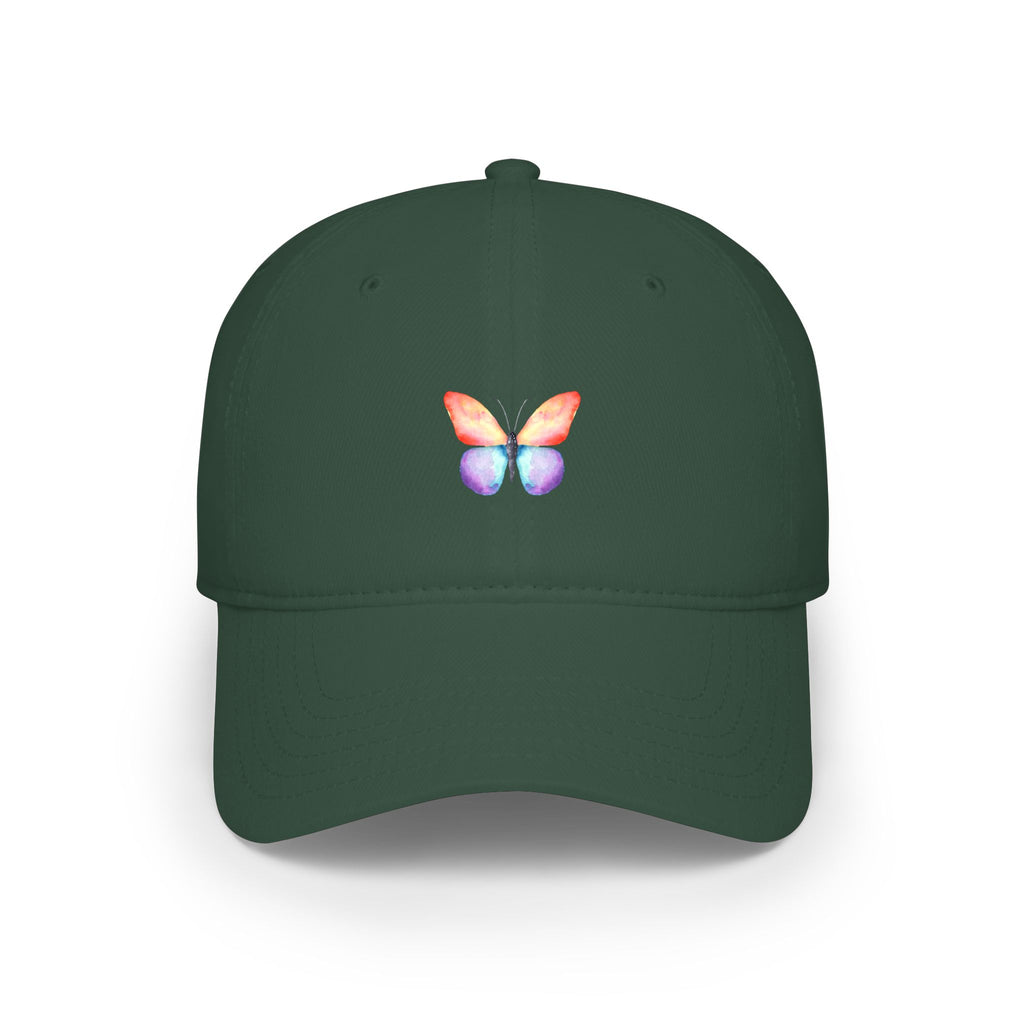 Rainbow Butterfly Baseball Cap Colorful Nature-Inspired Hat