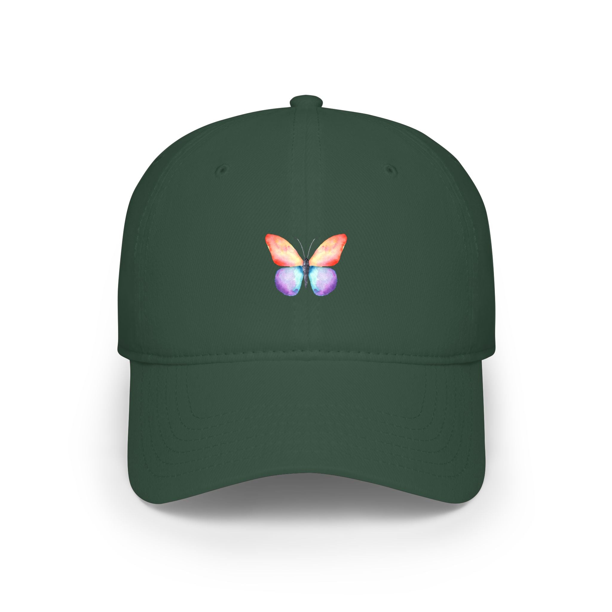 Rainbow Butterfly Baseball Cap Colorful Nature-Inspired Hat