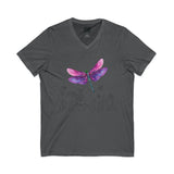 Dragonfly meadow - Lightweight V-Neck Tee for Comfort