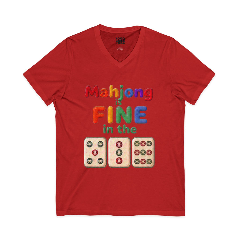 Mahjong 539 V-Neck T-Shirt | Funny Game Night Unisex Tee