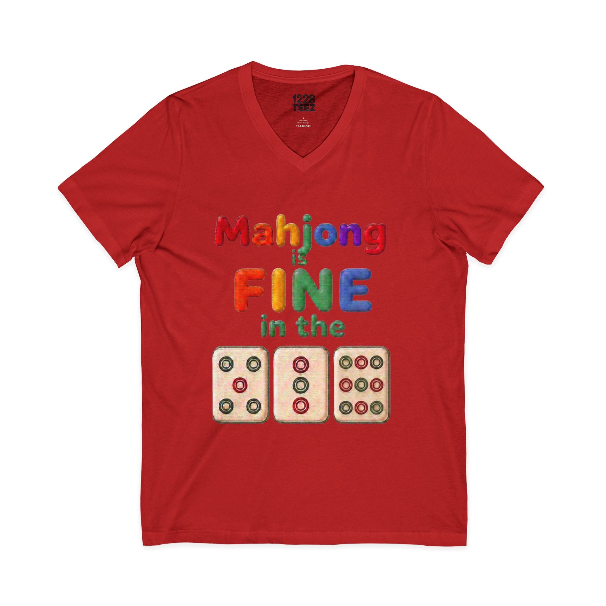 Mahjong 539 V-Neck T-Shirt | Funny Game Night Unisex Tee