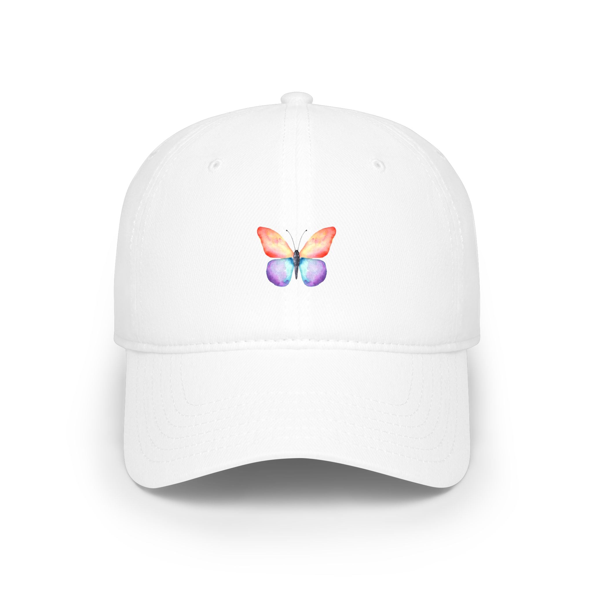 Rainbow Butterfly Baseball Cap Colorful Nature-Inspired Hat
