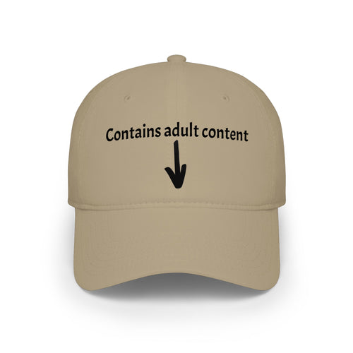 Adult Content Funny Embroidered Baseball Hat | Sarcastic Humor Dad Cap