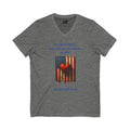 Memorial Day V-Neck Tee - "We Remember" American Flag Heart Tribute