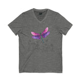 Dragonfly meadow - Lightweight V-Neck Tee for Comfort