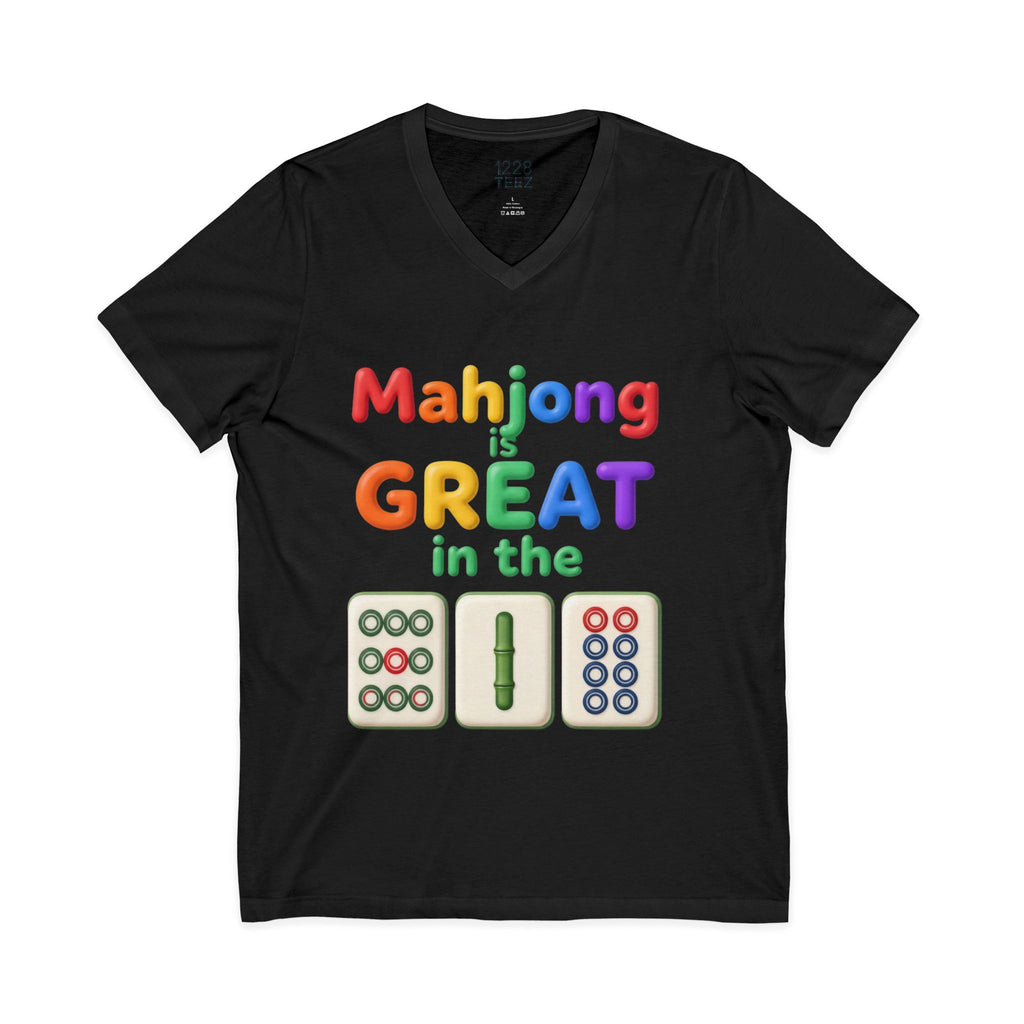 Mahjong 918 V-Neck T-Shirt | Funny Game Night Unisex Tee
