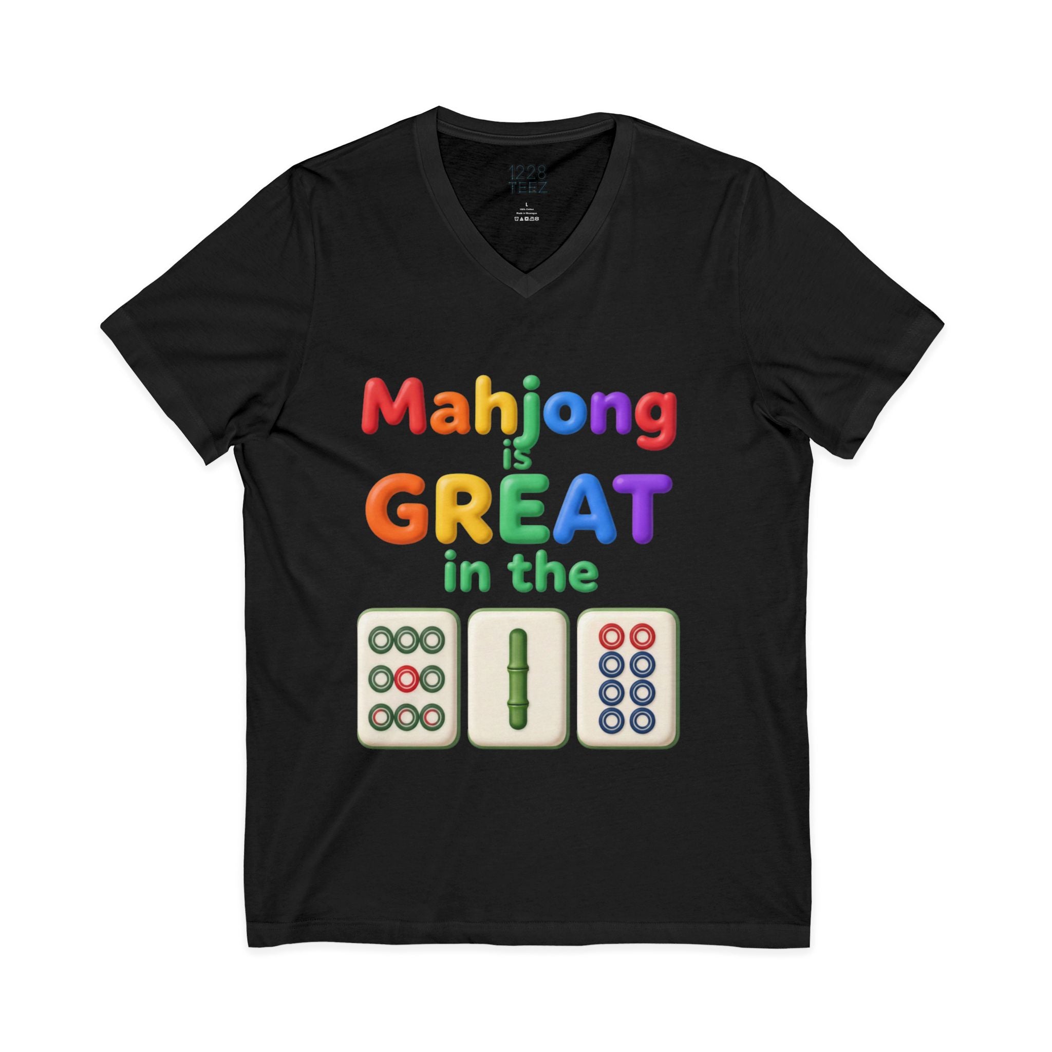 Mahjong 918 V-Neck T-Shirt | Funny Game Night Unisex Tee