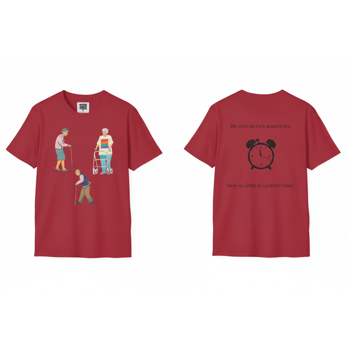 Aging Problem Front & Back - Cardinal Red
