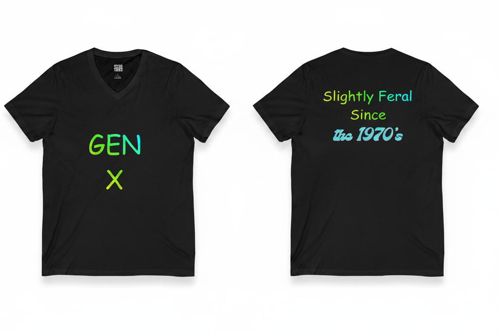 GEN X Feral since 70's Black Front & Back