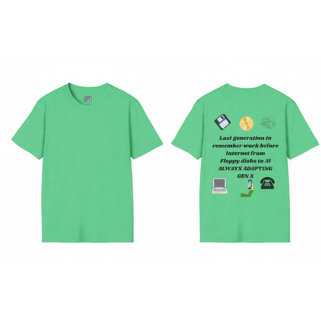 Gen X Heather Irish Green (Bright) Front & Back Composite