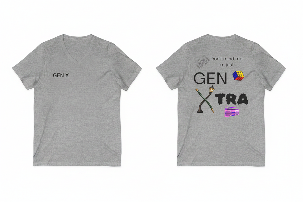 Gen-Xtra Athletic Heather Front & Back