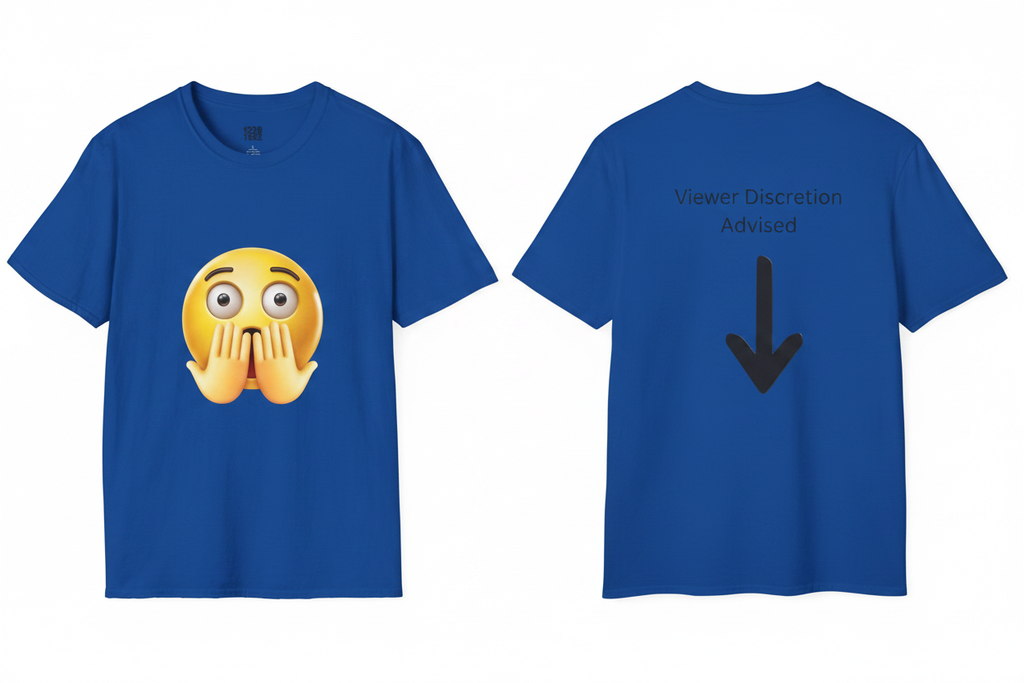 Viewer Discretion Royal Blue Front and Back
